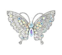 Small Butterfly Brooch - Crystal Insect Lapel Pin with Rhinestones Inlay- Perfect for Blazer, Scarf or Bag