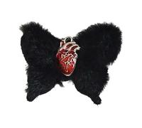 Small Butterfly Clip Fairies Hairpin Handmade Barrettes Sweet Furry Hair Clip with Butterfly Detail For Girls