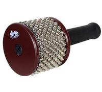 SMALL CABASA by ATLAS. Wooden with metal beads & foam handle. African Percussion