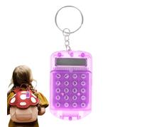 Small Calculator Electronic Pocket-Sized Key Ring Calculator Candy-Colored Keychain Digits Calculator for Students, Unique Keyring Pendant