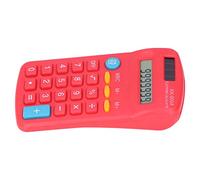 Small Calculator, Student Calculator Handheld 8 Digit Computer, Long Battery Life Clear Basic Mini White, Red, Blue Display for School Business Office (Red)
