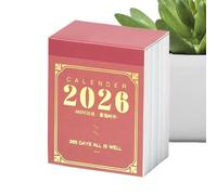Small Calendar 2026, Thick Paper Tear-Off | 365 Day Calendar 2026 Planner | for Planning Schedule Appointment Home Office School Travel Student Teacher Christmas