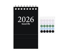 Small Calendar For Desk,January 2026 To July 2027 Personal Planner - Desk Calendar With Planner,for Workplace, Study Room, Workstation, Student Residence, Library and Meeting Room