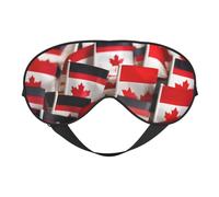 Small Canadian Flags Eye Mask, Sleep Mask for Men Women 100% Blackout, No Pressure On Eyes, Soft & Breathable