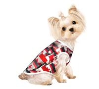 Small Canadian Flags Print Dog Lightweight Shirt,Summer Cool Breathable Dog t Shirts,Pet Sleeveless Stretchy Clothes