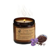 Small Candles Candle Small Brown Minimalist Scented Candle Home Indoor Scented Hotel Scented Candle 80g Clear Glass Candle Holders Candle Holder Set (E, One Size)