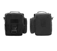 Small Canvas Messenger Bag Classic Vintage Shoulder Bag Water Proof Tactical Bag Crossbody Casual Pack for Unisex(Black)