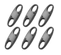 Small Carabiner Clip, Zipper Clip, Small Carabiner| Mini Carabiner, ZipperPull Replacement, Premium Zipper Lock, Upgraded ZipperPull, ZipperClips Anti Theft (6PCS Black)