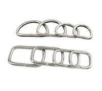 Small Carabiner Clips 5/10Pcs Stainless Steel Ring Buckles 20/25/32/38mm Clasp Bag Strap Clips Loops Hook(02-SS-25mm,10Pcs)