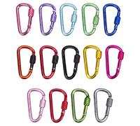 Small Carabiner Clips, Heavy Duty Carabiner Clip, Hero Clip Design, Multi-Purpose D-Shaped Locking Cord Locks, Secure Fastening for Outdoor Gear and Equipment, Available in Options