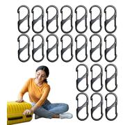 Small Carabiner for Keychain with Clip, Multifunction Alloy Hook with Spring | Small Double Spring Carabiner, for Family Women Camping Hiking Mountaineering Outdoor Sport