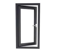 Small Casement Window, Basement Window Replacement with Aluminum Frame and Clear Glass, Left-Opening (Handle on The Right), 50mm Profile(40x70cm/16x27.6in)