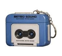 Small Cassette Tape Keychain, ABS, 5.5x2.2x4.1cm, Portable Miniature Cassettes Player, Recordable Retro Mini Cassette Tape Player Keychain, Mobile Phones, Car Keys, Backpacks Bags (Blue)