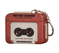 Small Cassette Tape Keychain, ABS, 5.5x2.2x4.1cm, Portable Miniature Cassettes Player, Recordable Retro Mini Cassette Tape Player Keychain, Mobile Phones, Car Keys, Backpacks Bags (Red)