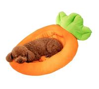 Small Cat Bed - 75x38x13cm Cozy Carrot Nest, Short Plush Soft Pad, Pet Sleeping Cushion with Washable Structure | Warm Snug Haven for Kitten Bunny and Puppy Indoor Living Room Balcony Dorm Winter