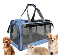 Small cat box, breathable, lightweight transport bag for travel up to approx. 9 kg, cat transport box for plane, car, camping, outdoor, motorcycle, for outdoor, adventure, camping, hospital, plane