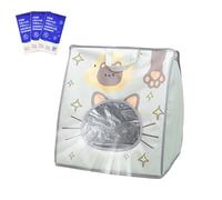 Small Cat Carrier | Cat Carrying Case Built-in Ice Pack,Ventilated Cooling House Portable Enclosure Insulation Cage for Bike Travel Airline Hiking Outdoor Car Indoor