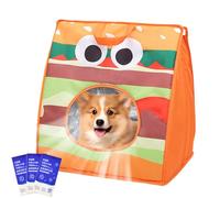 Small Cat Carrier - Cat Carrying Case Built-in Ice Pack,Ventilated Foldable Case Insulation Cooling Portable Holder for Indoor Bike Car Camping Airline Outdoor Travel