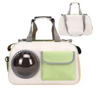 Small Cat Carrier | Kitten Bag with Bubble Window - Breathable Shoulder Cat Carrier for Airplane Outdoor Camping Motorcycle Travel School Car Hospital Adventure