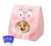 Small Cat Carrier, Pet Bag Carrier with Ice Pack, Ventilated Cooling House Portable Enclosure Insulation Cage for Bike Travel Airline Hiking Outdoor Car Indoor
