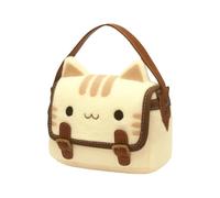 small cat shape: hand held stuffed animal shape with cute figure mini textile wallet container stylish accessory inspired by a character | pa, B, Consulte la descripción
