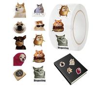 Small Cat Stickers - 500 Sheets/Roll Stickers Decoration - Envelope Sealing Decoration - For Classroom School Office Journaling Scrapbook Notebook Laptop Water Bottle Workbook Skateboard