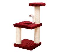 Small Cat Tree | Multi-Layer Climbing Tower for Kittens & Cats with Resting Platform | Sturdy Square Base, Ideal for Lounge & Play | Pet Furniture, Indoor Activity Center