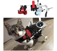Small Cat Wheelchair for Hind Legs, Adjustable Cat Exercise Wheel for Indoor Cats, Hind Leg Support for Disabled Pets Weighing 1 to 18 Pounds (Size: X) (One Color M)