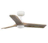 Small Ceiling fan with LED Lighting 90cm Heywood White Maple Quiet DC Fan Remote [EEK: F]
