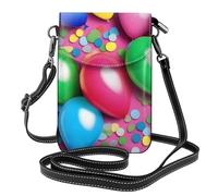 Small Cell Phone Purse 7.6x4.9in DLXW Balloons Confetti Printed Fashionable, Practical, and Multifunctional for Walking, Camping, Shopping, Travel