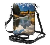 Small Cell Phone Purse 7.6x4.9in DLXW grand teton national park Printed Fashionable, Practical, and Multifunctional for Walking, Camping, Shopping, Travel