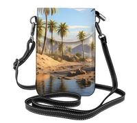 Small Cell Phone Purse 7.6x4.9in DLXW Group of palm trees Printed Fashionable, Practical, and Multifunctional for Walking, Camping, Shopping, Travel