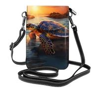 Small Cell Phone Purse 7.6x4.9in DLXW sea turtle sunset Printed Fashionable, Practical, and Multifunctional for Walking, Camping, Shopping, Travel