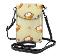 Small Cell Phone Purse 7.6x4.9in HYTTER Cartoon cat coffee Prints Fashionable, Practical, and Multifunctional for Walking, Camping, Shopping, Travel