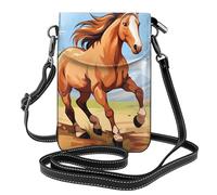 Small Cell Phone Purse 7.6x4.9in HYTTER cartoon Horse Prints Fashionable, Practical, and Multifunctional for Walking, Camping, Shopping, Travel