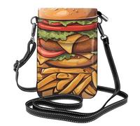 Small Cell Phone Purse 7.6x4.9in HYTTER cartoon oversized burgers Prints Fashionable, Practical, and Multifunctional for Walking, Camping, Shopping, Travel