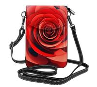 Small Cell Phone Purse 7.6x4.9in HYTTER Cartoon Red Flower Vortex Spiral Prints Fashionable, Practical, and Multifunctional for Walking, Camping, Shopping, Travel