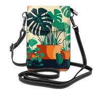Small Cell Phone Purse 7.6x4.9in HYTTER Cartoon Turtle Back Bamboo Prints Fashionable, Practical, and Multifunctional for Walking, Camping, Shopping, Travel