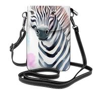 Small Cell Phone Purse 7.6x4.9in HYTTER cute zebra watercolor Prints Fashionable, Practical, and Multifunctional for Walking, Camping, Shopping, Travel