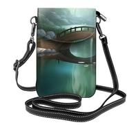 Small Cell Phone Purse 7.6x4.9in HYTTER Little Bridge in the East Prints Fashionable, Practical, and Multifunctional for Walking, Camping, Shopping, Travel