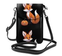 Small Cell Phone Purse 7.6x4.9in HYTTER Little fox holding a pumpkin lantern Prints Fashionable, Practical, and Multifunctional for Walking, Camping, Shopping, Travel