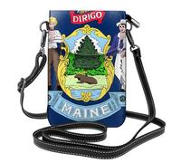Small Cell Phone Purse 7.6x4.9in HYTTER Maine State Flag Prints Fashionable, Practical, and Multifunctional for Walking, Camping, Shopping, Travel