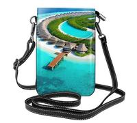 Small Cell Phone Purse 7.6x4.9in HYTTER Maldives Scenery Prints Fashionable, Practical, and Multifunctional for Walking, Camping, Shopping, Travel