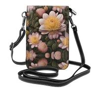 Small Cell Phone Purse 7.6x4.9in HYTTER Pink chrysanthemum Prints Fashionable, Practical, and Multifunctional for Walking, Camping, Shopping, Travel