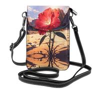Small Cell Phone Purse 7.6x4.9in HYTTER Red rose in the desert Prints Fashionable, Practical, and Multifunctional for Walking, Camping, Shopping, Travel