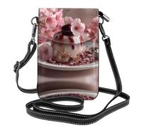 Small Cell Phone Purse 7.6x4.9in HYTTER Sakura Pudding Prints Fashionable, Practical, and Multifunctional for Walking, Camping, Shopping, Travel