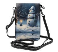 Small Cell Phone Purse 7.6x4.9in HYTTER Snowman on Christmas Eve Prints Fashionable, Practical, and Multifunctional for Walking, Camping, Shopping, Travel