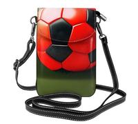 Small Cell Phone Purse 7.6x4.9in HYTTER Soccer Ball On Grassy Prints Fashionable, Practical, and Multifunctional for Walking, Camping, Shopping, Travel