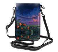 Small Cell Phone Purse 7.6x4.9in HYTTER Strawberries under the starry sky Prints Fashionable, Practical, and Multifunctional for Walking, Camping, Shopping, Travel