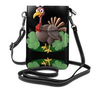 Small Cell Phone Purse 7.6x4.9in HYTTER Turkey in the Clover Prints Fashionable, Practical, and Multifunctional for Walking, Camping, Shopping, Travel